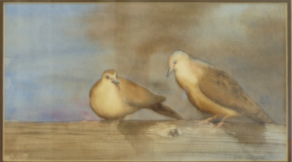 Morning Mourning Doves by Lin Beribak