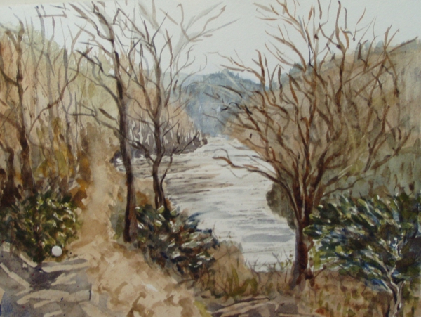 Big South Fork (plein air) by Lin Beribak